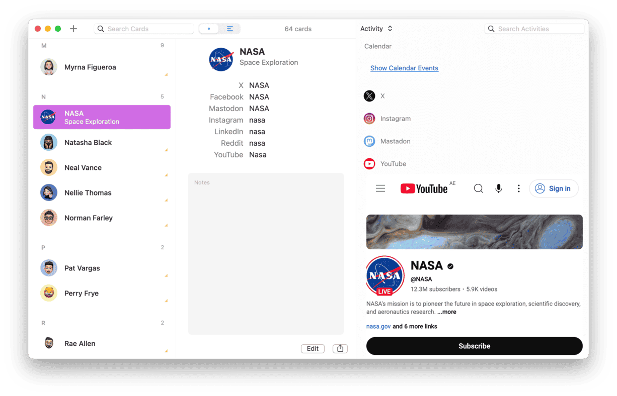 Activity List