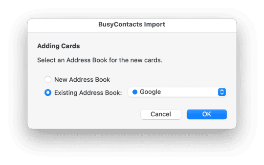 vCard Import